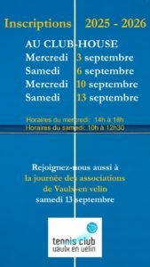 Lire la suite à propos de l’article Inscription pour l’école de tennis 2025/2026